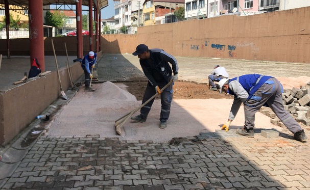 Krfezde Ypranan Parkeler Yenileniyor