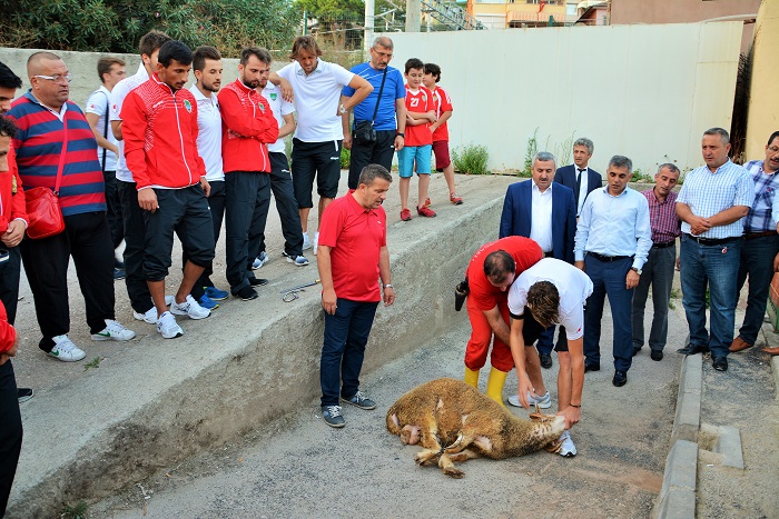 Ba�kan Baran Antrenman� Ziyaret Etti